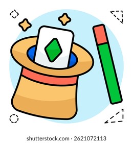 Creative design icon of magician hat