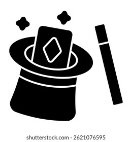 Creative design icon of magician hat