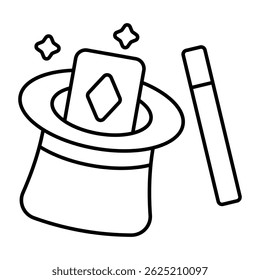 Creative design icon of magician hat