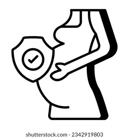 A creative design icon of maternity insurance
