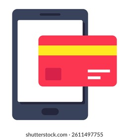 Creative design icon of mobile payment