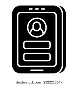 Creative design icon of mobile profile login