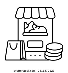 Creative design icon of mobile shoe