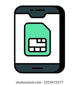 A creative design icon of mobile sim 