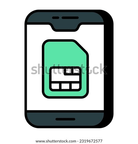A creative design icon of mobile sim 