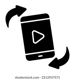 Icono de diseño creativo de la inclinación móvil