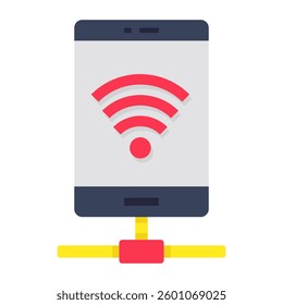 Creative design icon of mobile wifi