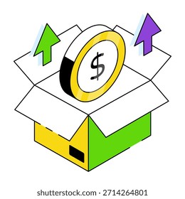Un icono de diseño creativo de la caja de dinero