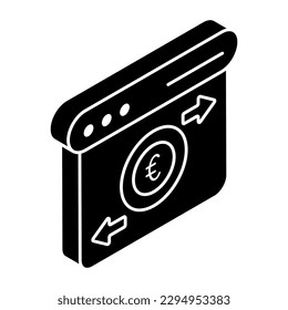 Creative design icon of money transfer 