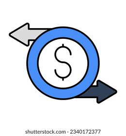 Creative design icon of money transfer 