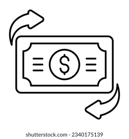 Creative design icon of money transfer 