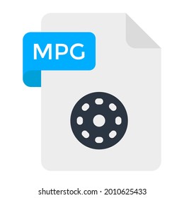 A Creative Design Icon Of Mpg File Format