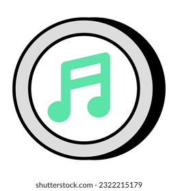 Creative design icon of music note