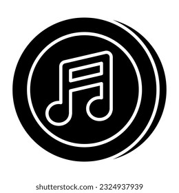 Creative design icon of music note