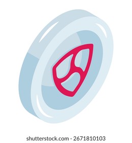 Creative design icon of nem coin