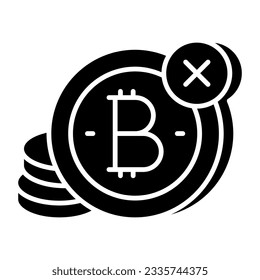 Icono de diseño creativo sin bitcoin 
