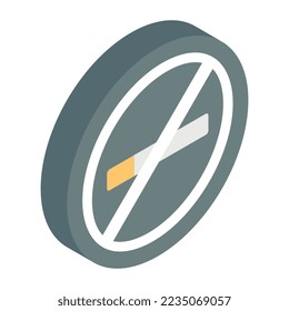 Icono de diseño creativo de no fumar