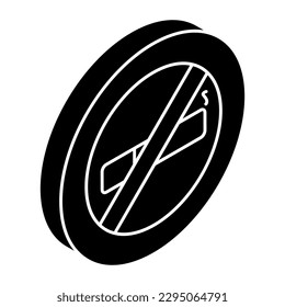 Icono de diseño creativo de no fumar
