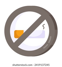 Creative design icon of no smoking

