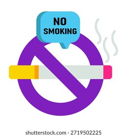 Icono de diseño creativo de no fumar
