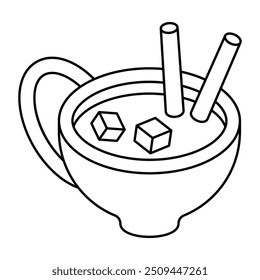 Creative design icon of noodle soup