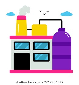 Icono de diseño creativo de la refinería de petróleo 