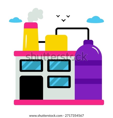 Creative design icon of oil refinery 