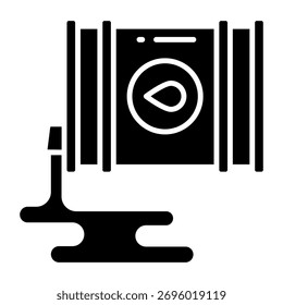 Un icono de diseño creativo del derrame de petróleo
