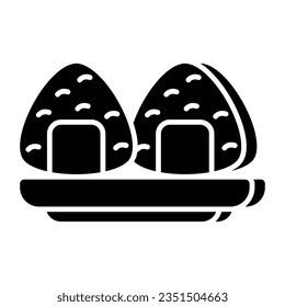 Kreatives Design-Symbol für Onigiri 