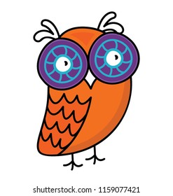 
Creative design icon of owl cartoon
