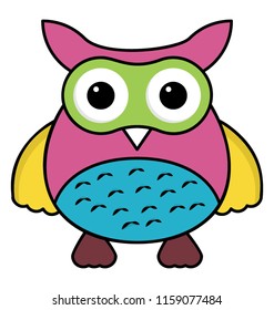 
Creative design icon of owl cartoon
