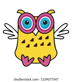 
Creative design icon of owl cartoon
