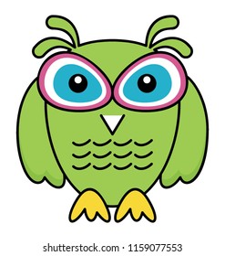 
Creative design icon of owl cartoon
