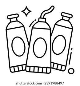 Creative design icon of paint tubes 