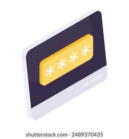 Creative design icon of password