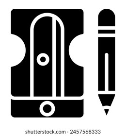 Creative design icon of pencil sharpener

