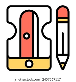 Creative design icon of pencil sharpener

