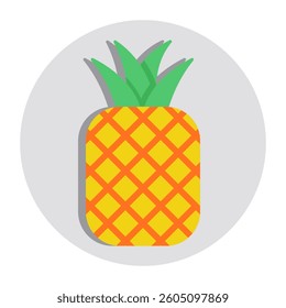 Creative design icon of pineapple