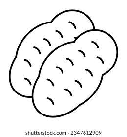 Creative design icon of potato 