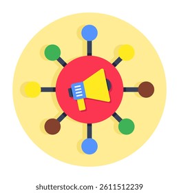 Creative design icon of promotion Network