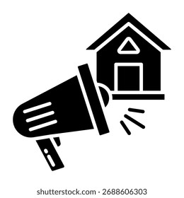 Icono de diseño creativo de la promoción de la propiedad