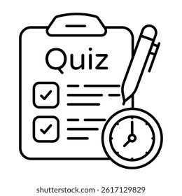 Creative design icon of quiz paper