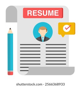 Creative design icon of resume