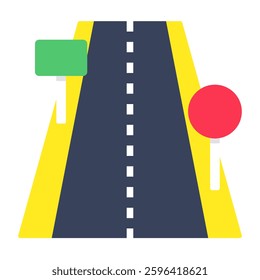 Creative design icon of road