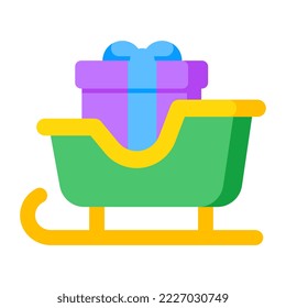 Creative design icon of Santa sleigh 