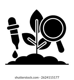 Creative design icon of search plant