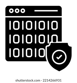 Creative design icon of secure binary data