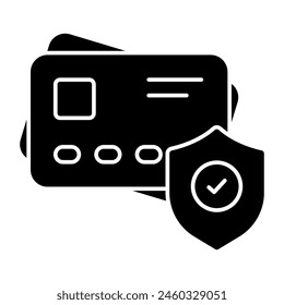 Icono de diseño creativo de pago seguro con tarjeta