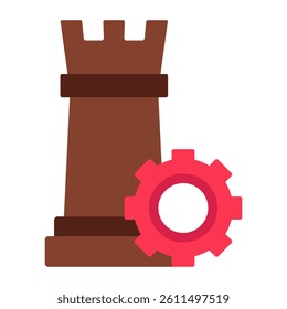Creative design icon of setting strategy