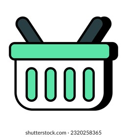 A creative design icon of shopping basket
